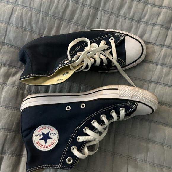 Converse All Star Navy High Top Sneakers - Picture 1 of 4